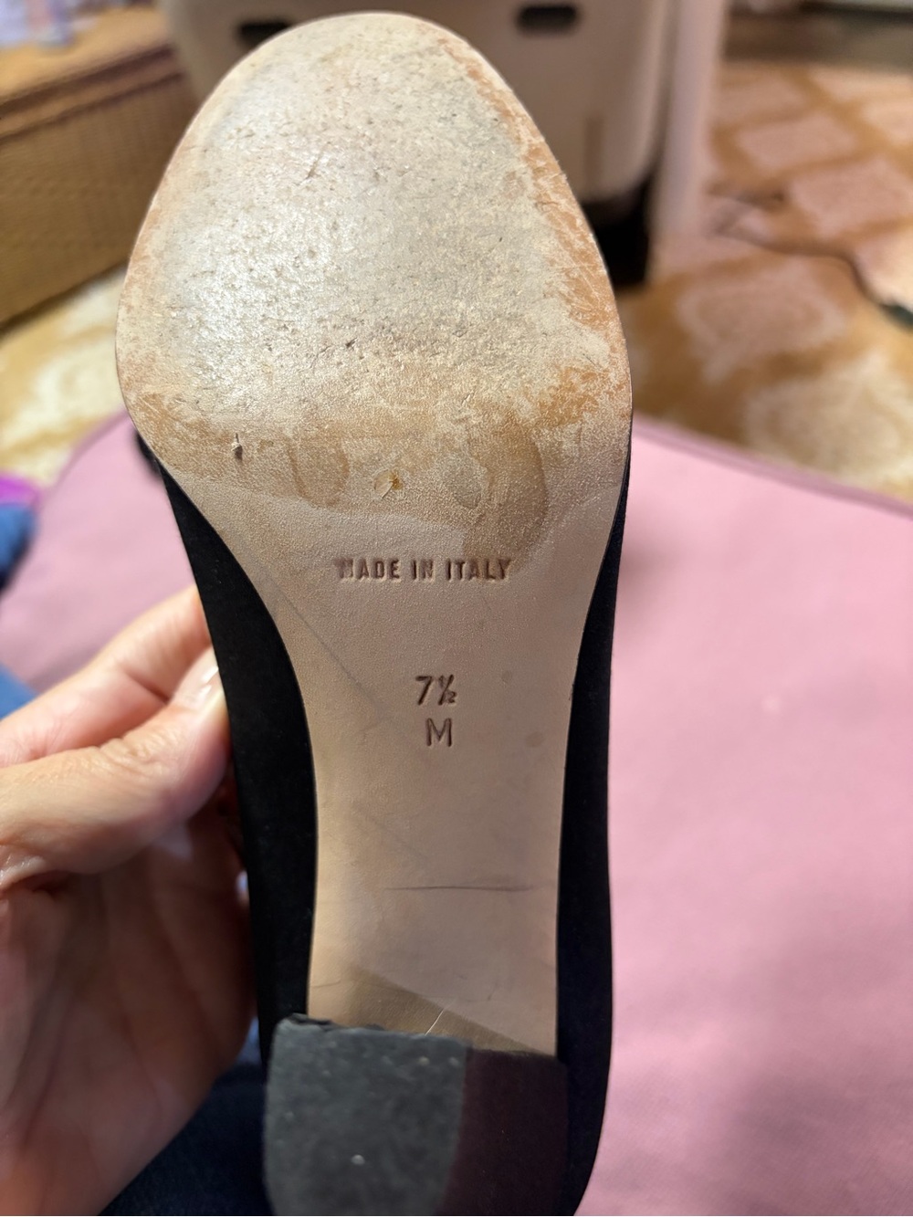 Michael Kors Black Satin Round-Toe High Heels - Picture 3 of 4